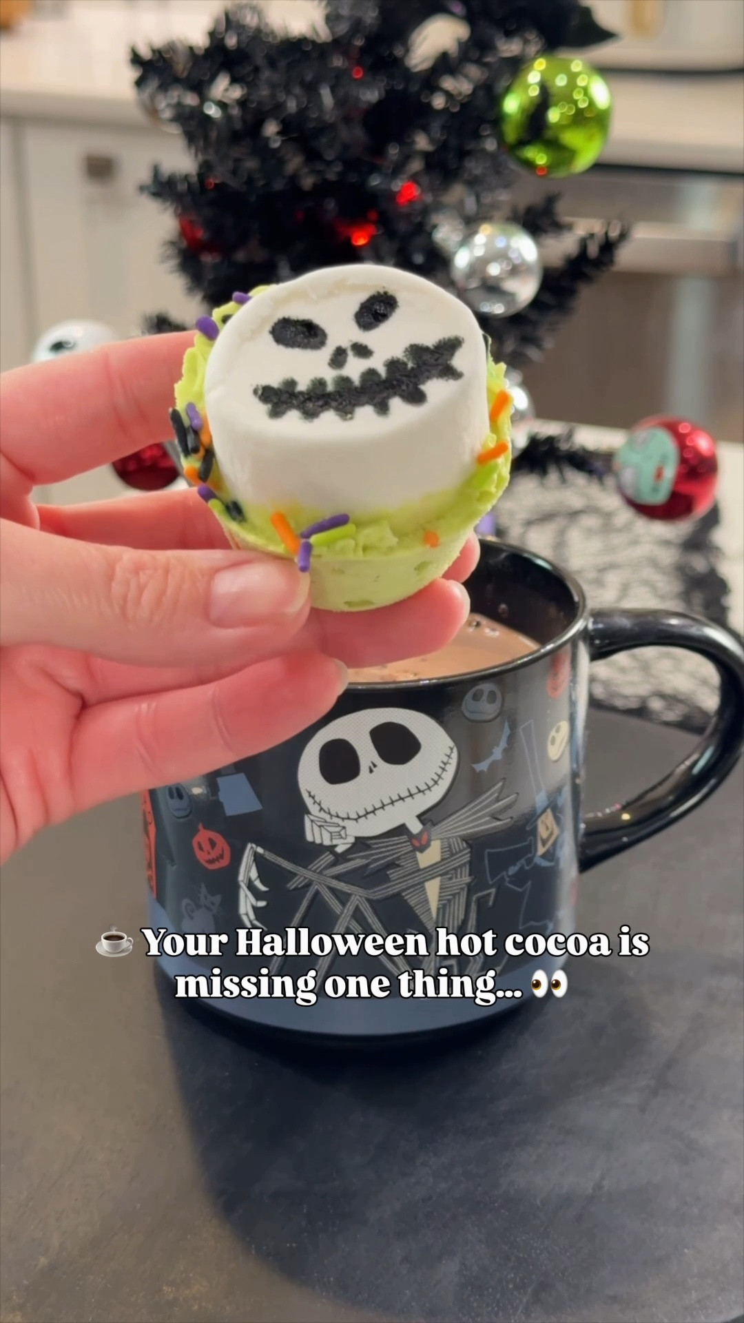 ✨ The Halloween hot cocoa upgrade you didn’t know you needed. ☕🎃 These Jack Skellington hot cocoa toppers melt right into your mug and make every cozy night feel a little more magical. Perfect for Halloween movie nights, parties, or gifting to your favorite spooky season fan! 🖤👻

Shop my favorites before they disappear—they’re going to be one of those Halloween finds. 🛒✨

#LTKHalloween #HalloweenFinds #SpookySeason #HalloweenDecor #CozySeason #LTKHome #LTKFamily

#LTKSeasonal #LTKHome #LTKfoodie