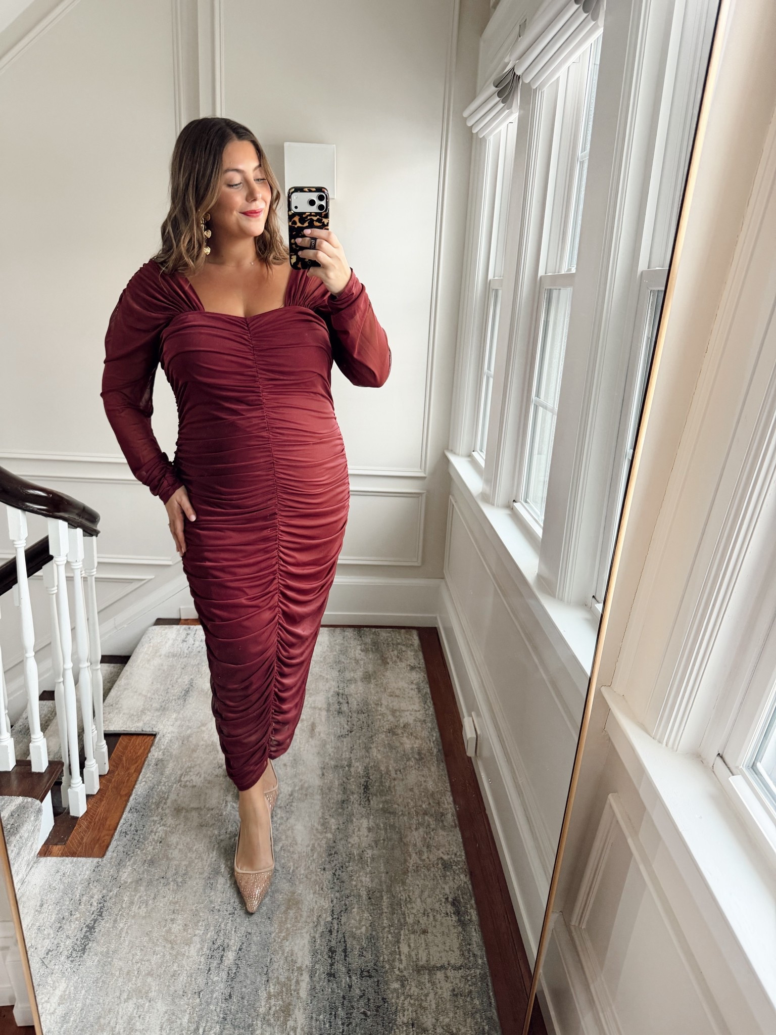 The prettiest ruched dress, wearing 2X but wish I did 1X, runs generously with its super stretchy fabric - perfect baby shower dress, wedding guest dress, date night loon 

#LTKWedding #LTKBump #LTKPlusSize