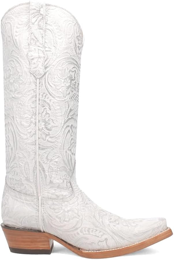 Dingo Tooled White Bellona 15 inch Women's Leather Western Boots DI216-WHITE | Amazon (US)