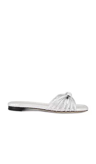 Izzie Knotted Sandal in Silver | Revolve Clothing (Global)