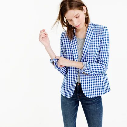 Petite Campbell blazer in gingham | J.Crew US