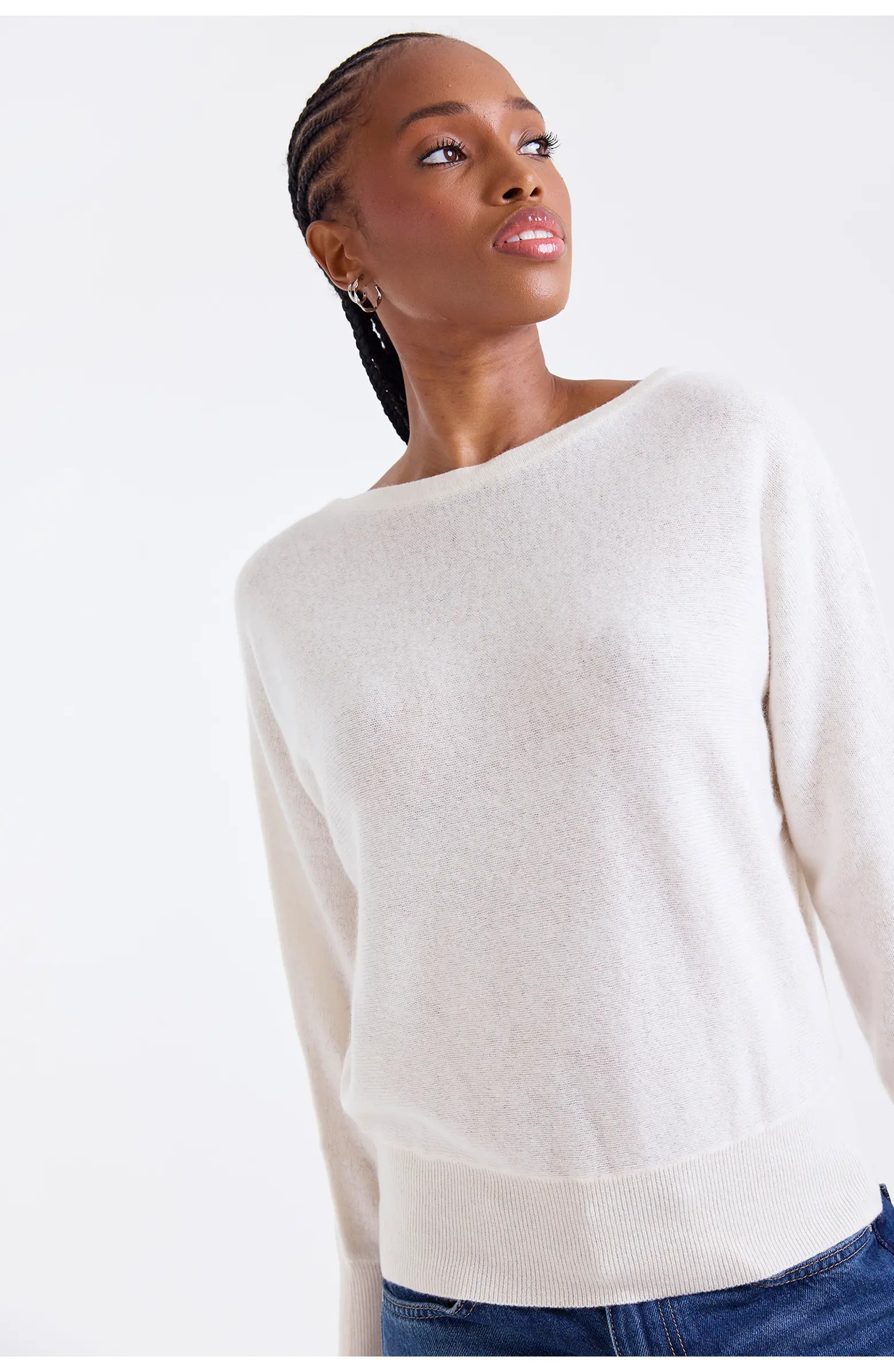 Alaia Long Sleeve 100% Cashmere Sweater | Nordstrom