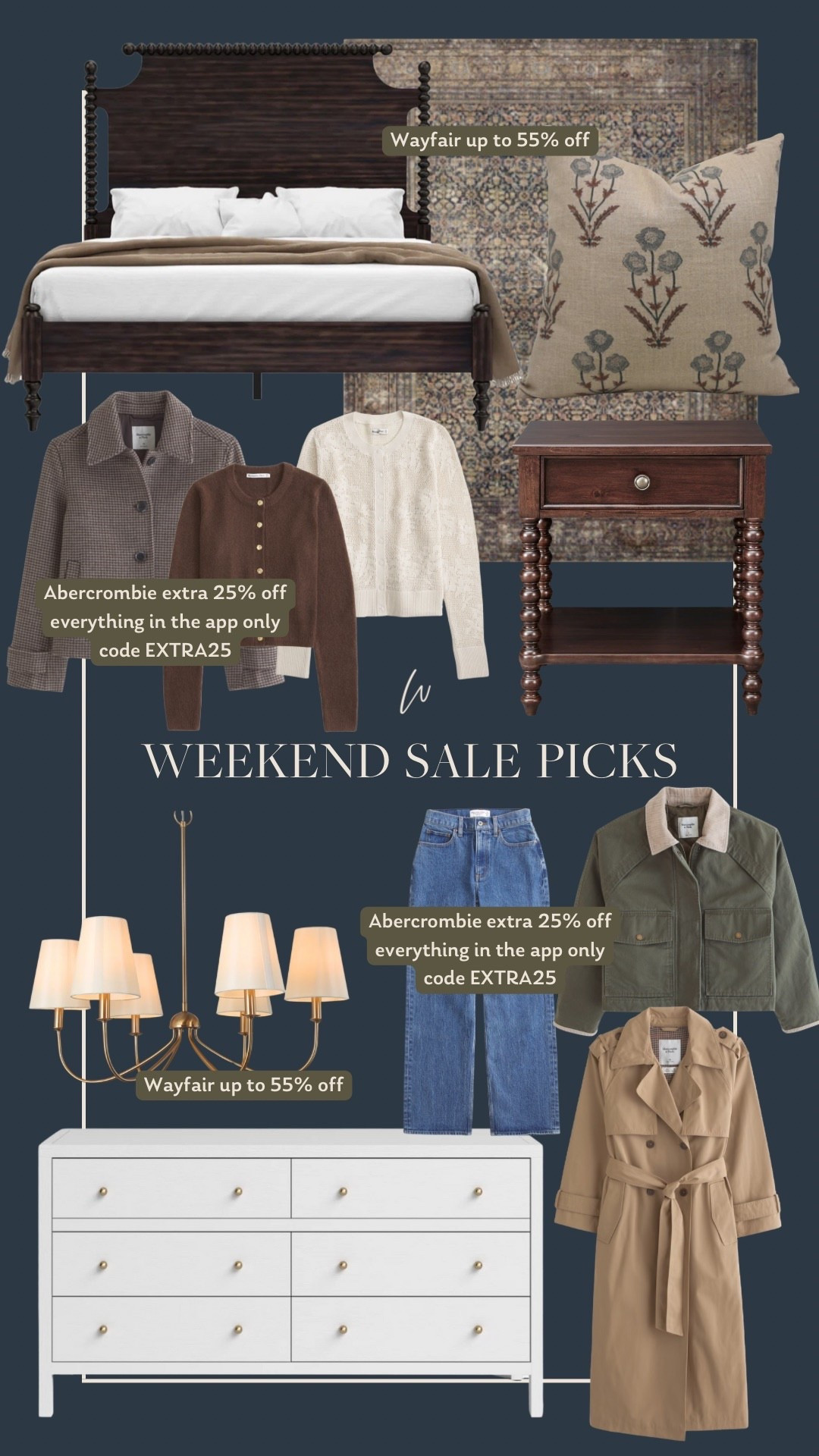 Weekend sales! Fall fashion at Abercrombie and some furniture faves at Wayfair

#LTKFindsUnder50 #LTKSaleAlert #LTKHome