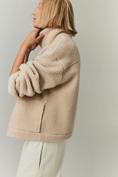 Teddy Bear Jacket - Light beige - Ladies | H&M US | H&M (US + CA)