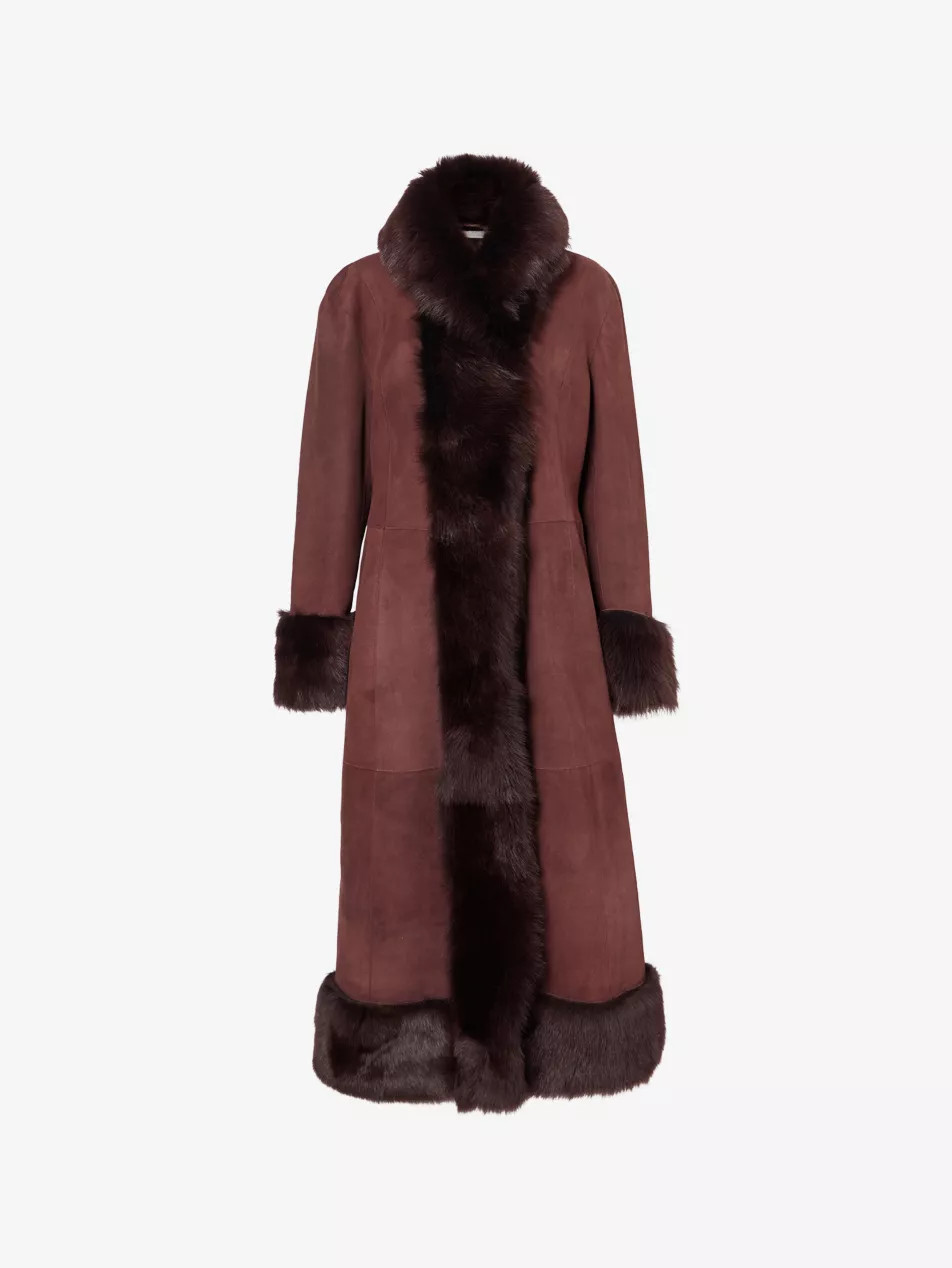 Kaia Toscana Shearling Long Coat | Selfridges