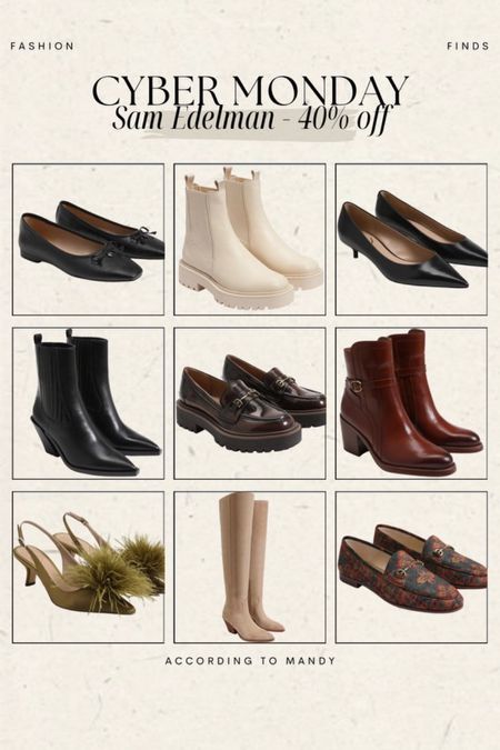 Sam Edelman Cyber Monday Sale - 40% OFF!!!

Fashion finds, inspo, boots, shoes, heels, loafers, sneakers

#LTKCyberWeek #LTKsalealert #LTKshoecrush