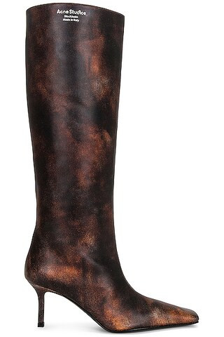 Acne Studios Kitten Heel Boot in Multi Brown | FWRD | FWRD 
