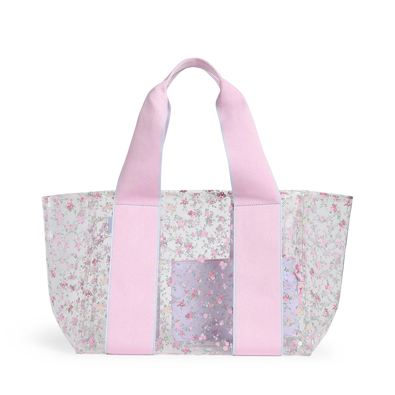 STATE Bags | STATE x LoveShackFancy Wellington Cabana Tote TPU Wildflower Blue | STATE Bags