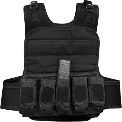 Weighted Vest For Men And Women,19 Cast Iron Weights 44LB Adjustable Body Weight Vest Exercise Set For Cardio And Strength Training | SHEIN