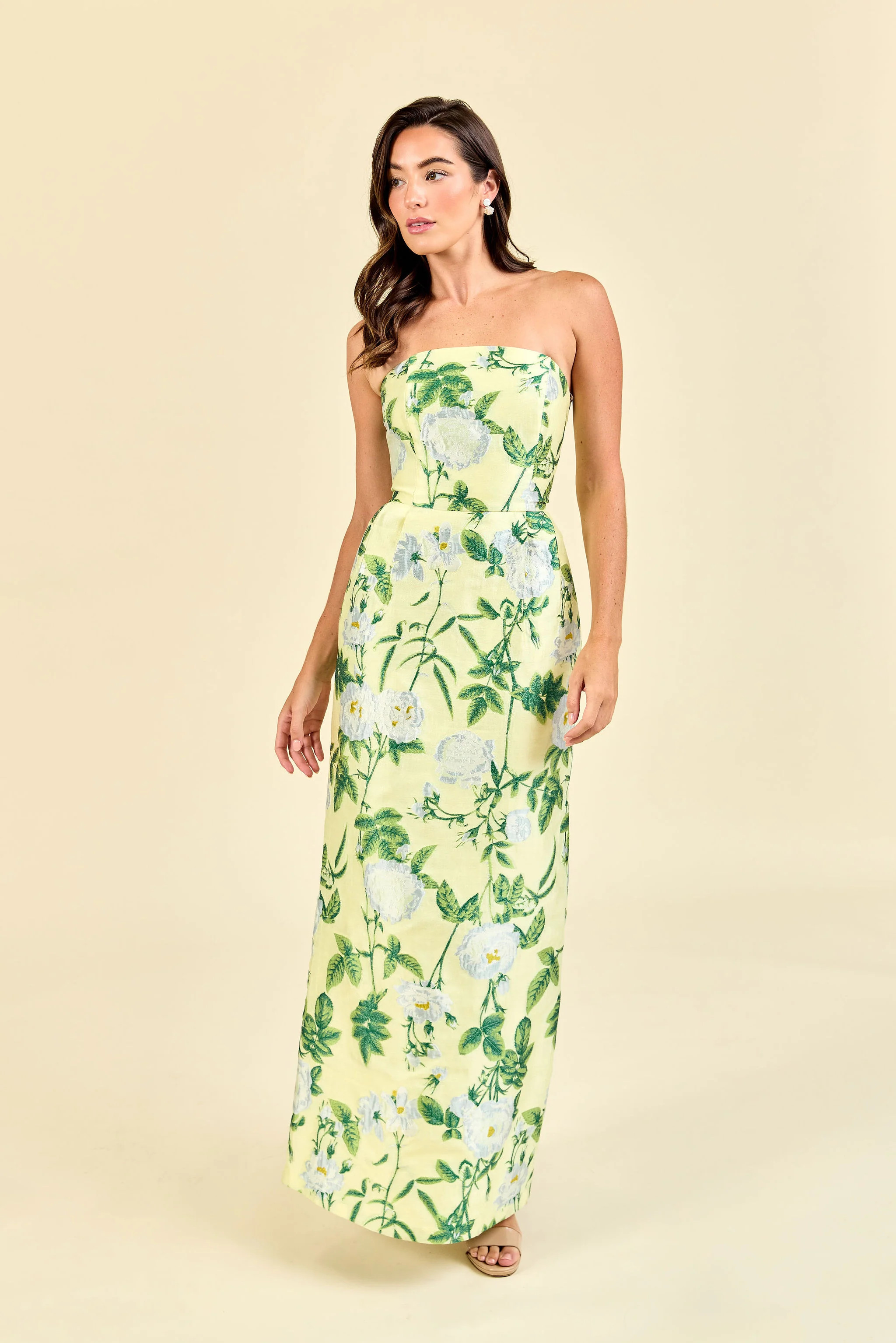 Hannah Floor-Length Camellia Floral Bridesmaid Dress | LulaKate