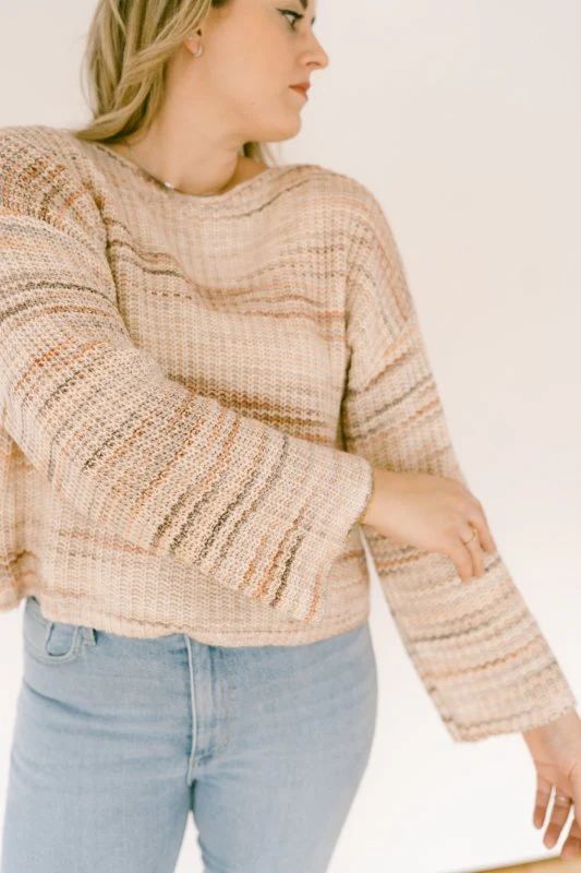 Dusty Blush of Color Rib Sweater | Riah Jane & Co