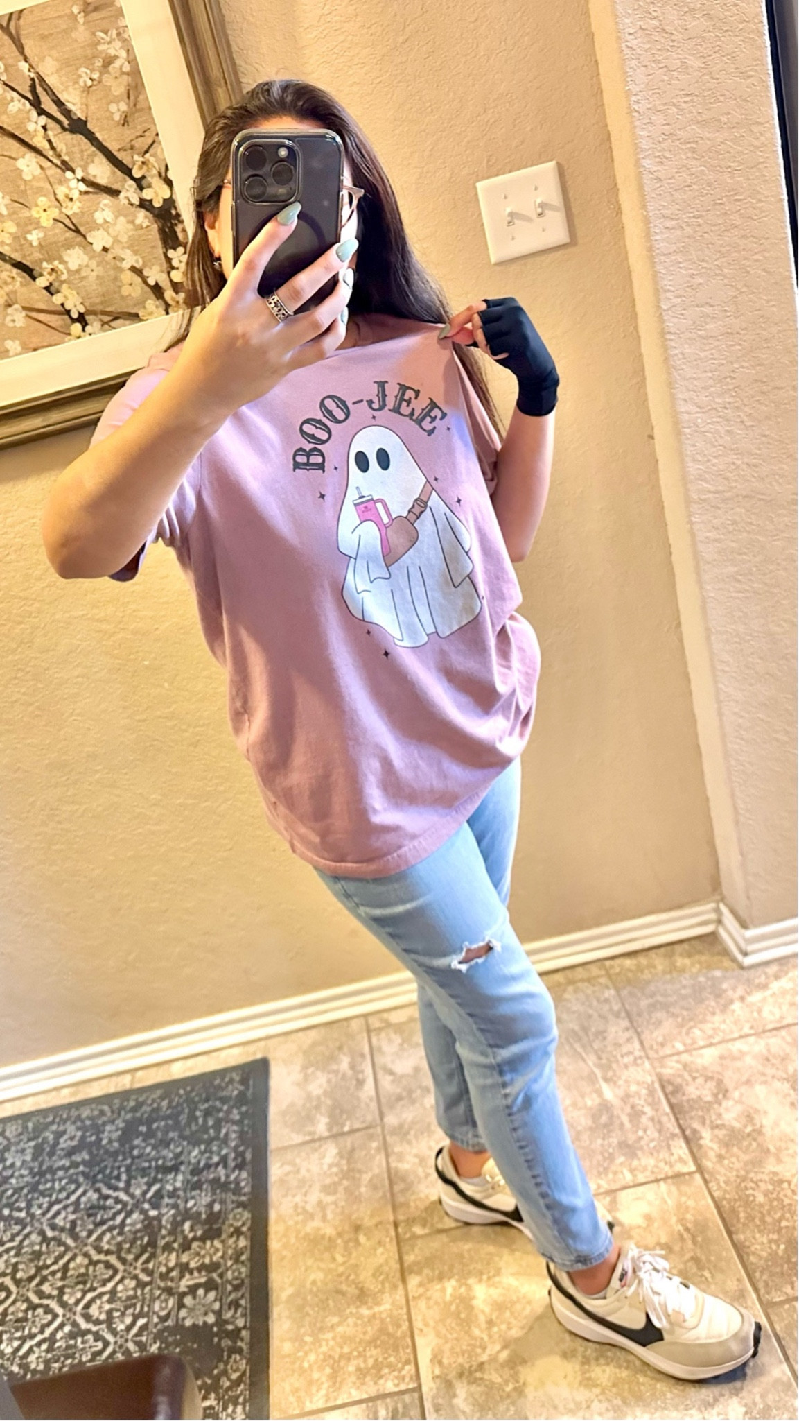 #OOTD Never to early to wear my Boojee Halloween Shirt 👻 

Cute Halloween shirt | belt beg | Stanley | pink 

#LTKFindsUnder50 #LTKSeasonal #LTKFamily