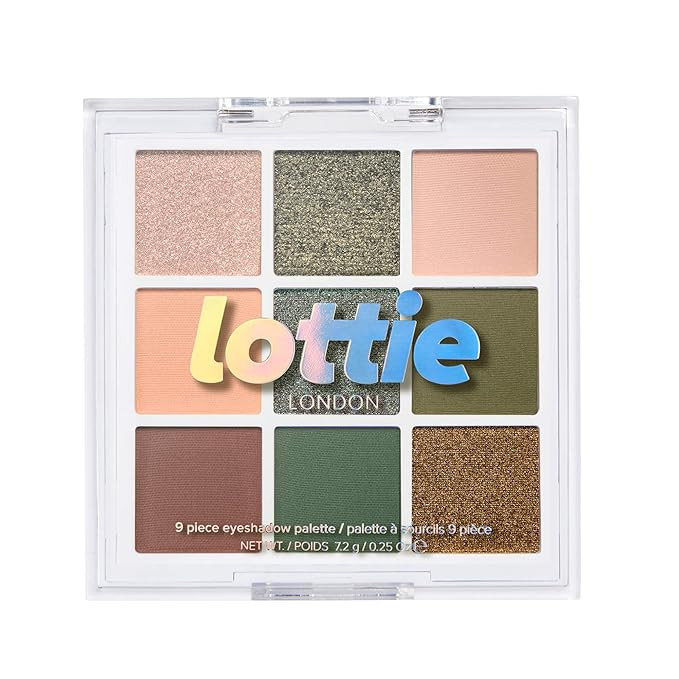 Lottie London Lottie Palette in The Olives, 9 shade compact eyeshadow palette in olive greens and... | Amazon (US)