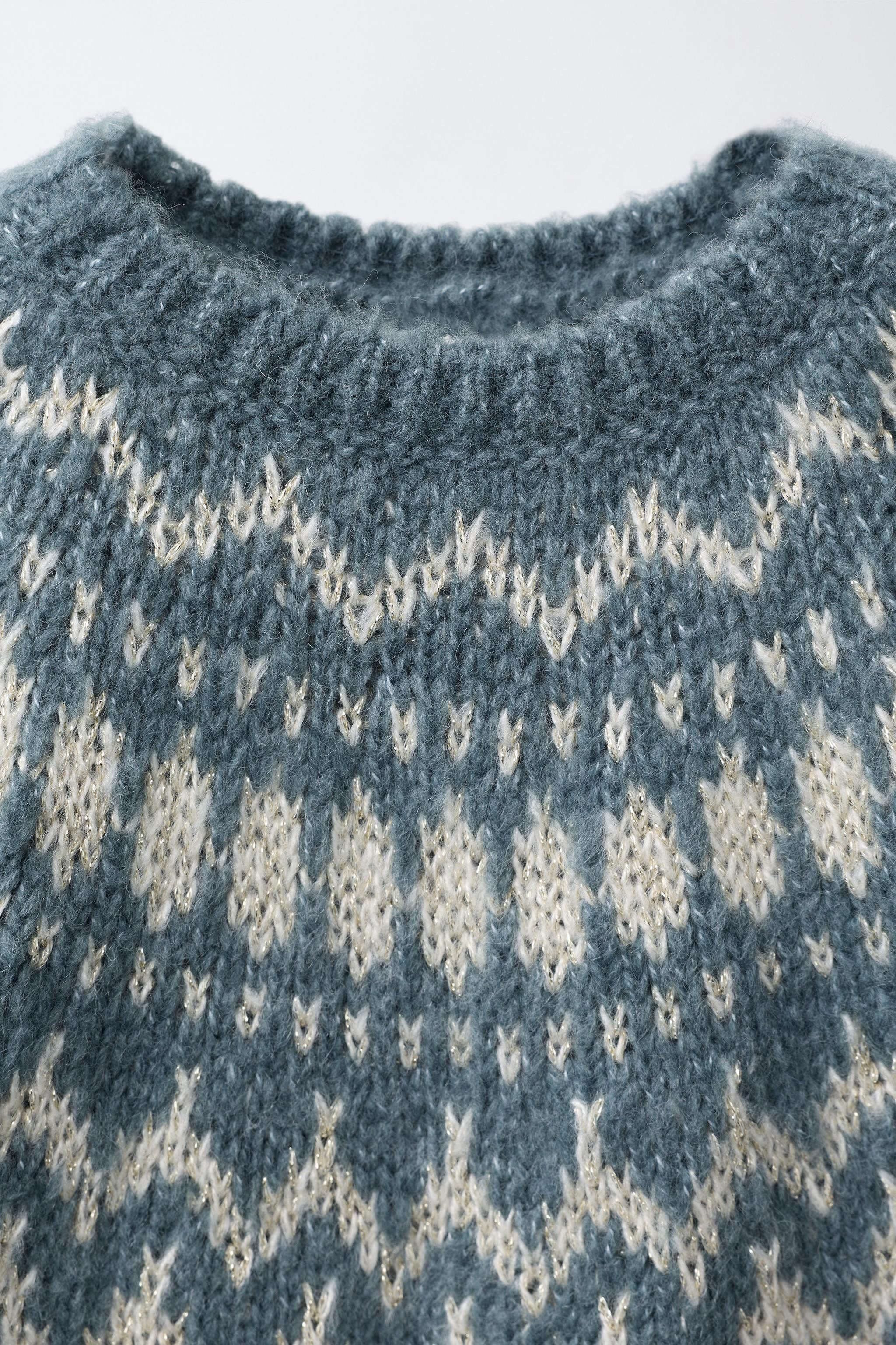 SPARKLY JACQUARD KNIT JUMPER | Zara US