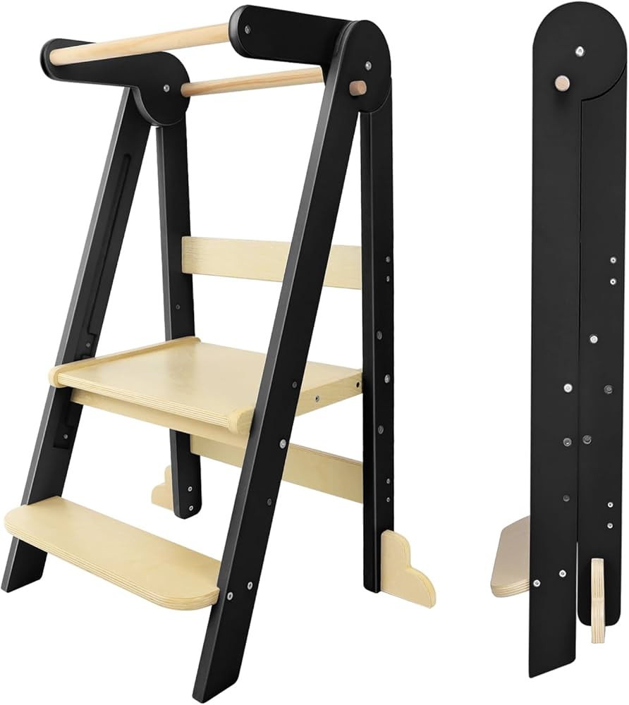 Nordi Foldable Toddler Kitchen Tower,Montessori Kitchen Stools Helper,Standing Tower with 3 Adjus... | Amazon (US)