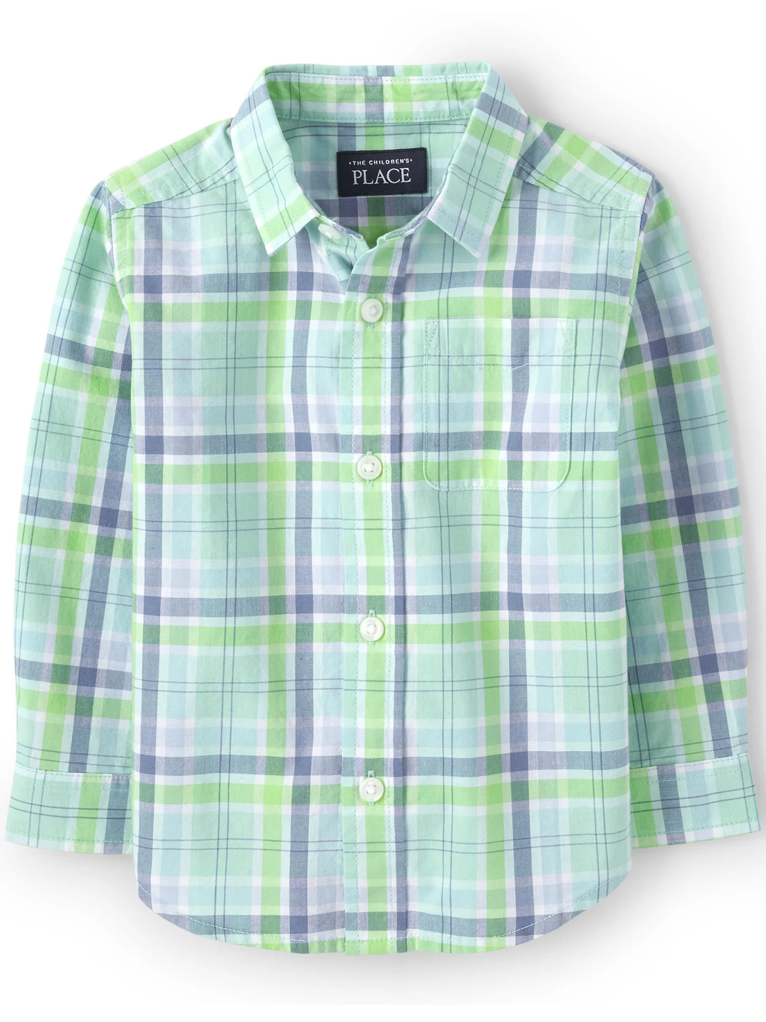 The Children's Place Toddler Boy's Long Sleeve Woven top, Sizes 12M-5T | Walmart (US)