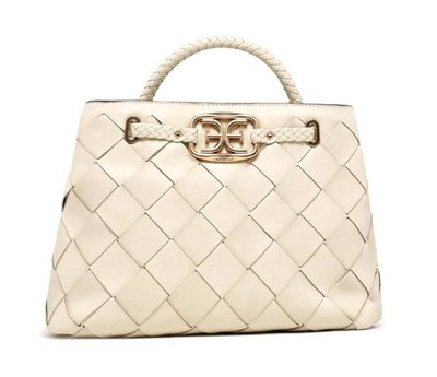 Sam Edelman $345 Cleo Woven Cream Leather Satchel Crossbody Small Tote Bag NEW | eBay US