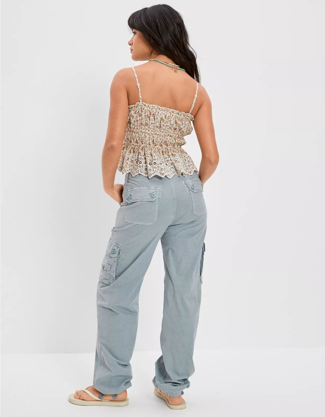 AE Tiered Eyelet Tube Top | American Eagle Outfitters (US & CA)