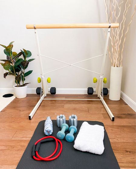 Home workout equipment 

Workout barre
Hand weights 
Bala bangles 
Bands
Yoga mat



Workout at home , home workout , healthy living, workout equipment , hand weights , Bala bangles , amazon finds , amazon home 

#LTKfit #LTKhome #LTKFind