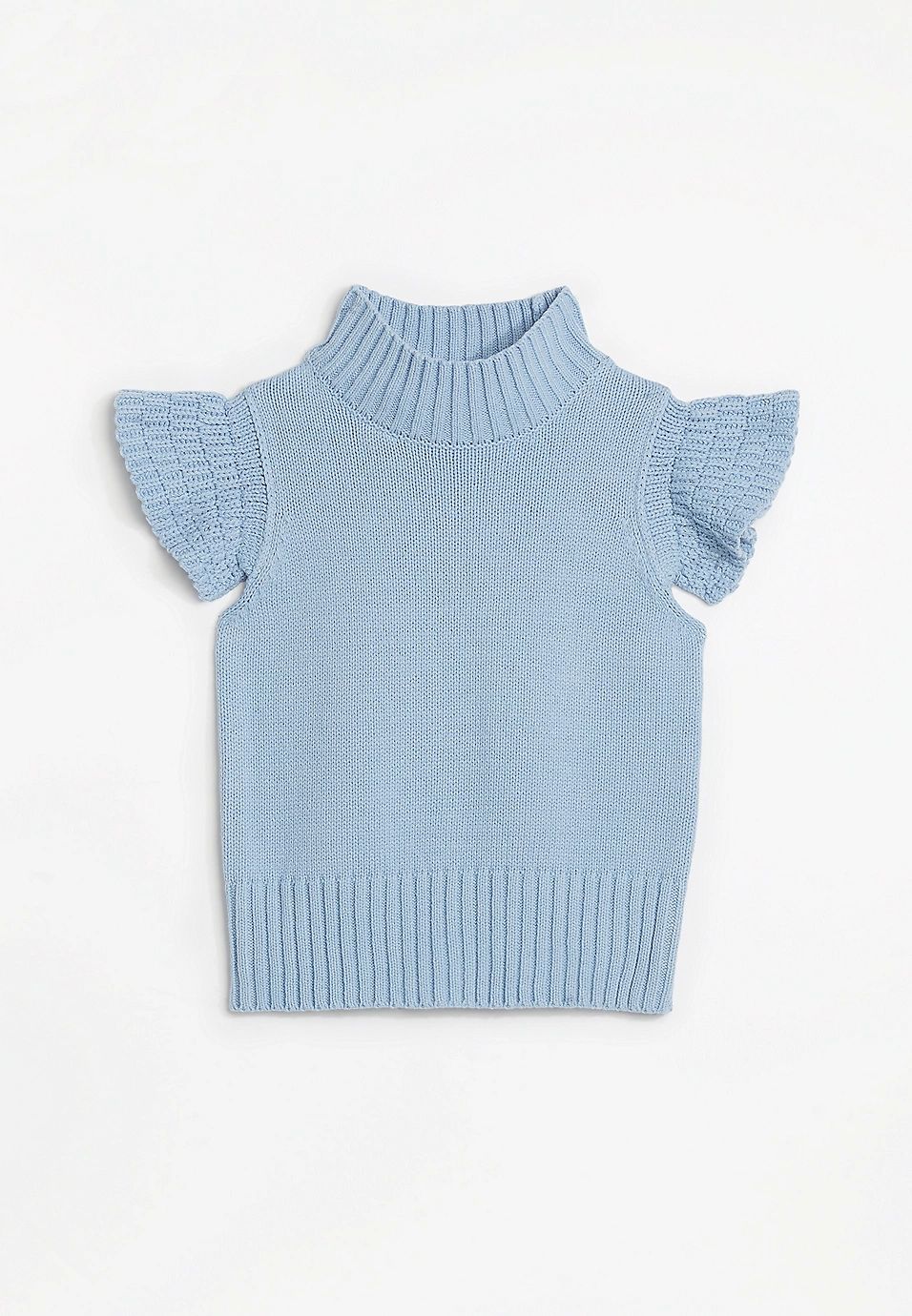 Girls Mock Neck Ruffle Sleeve Sweater | Maurices