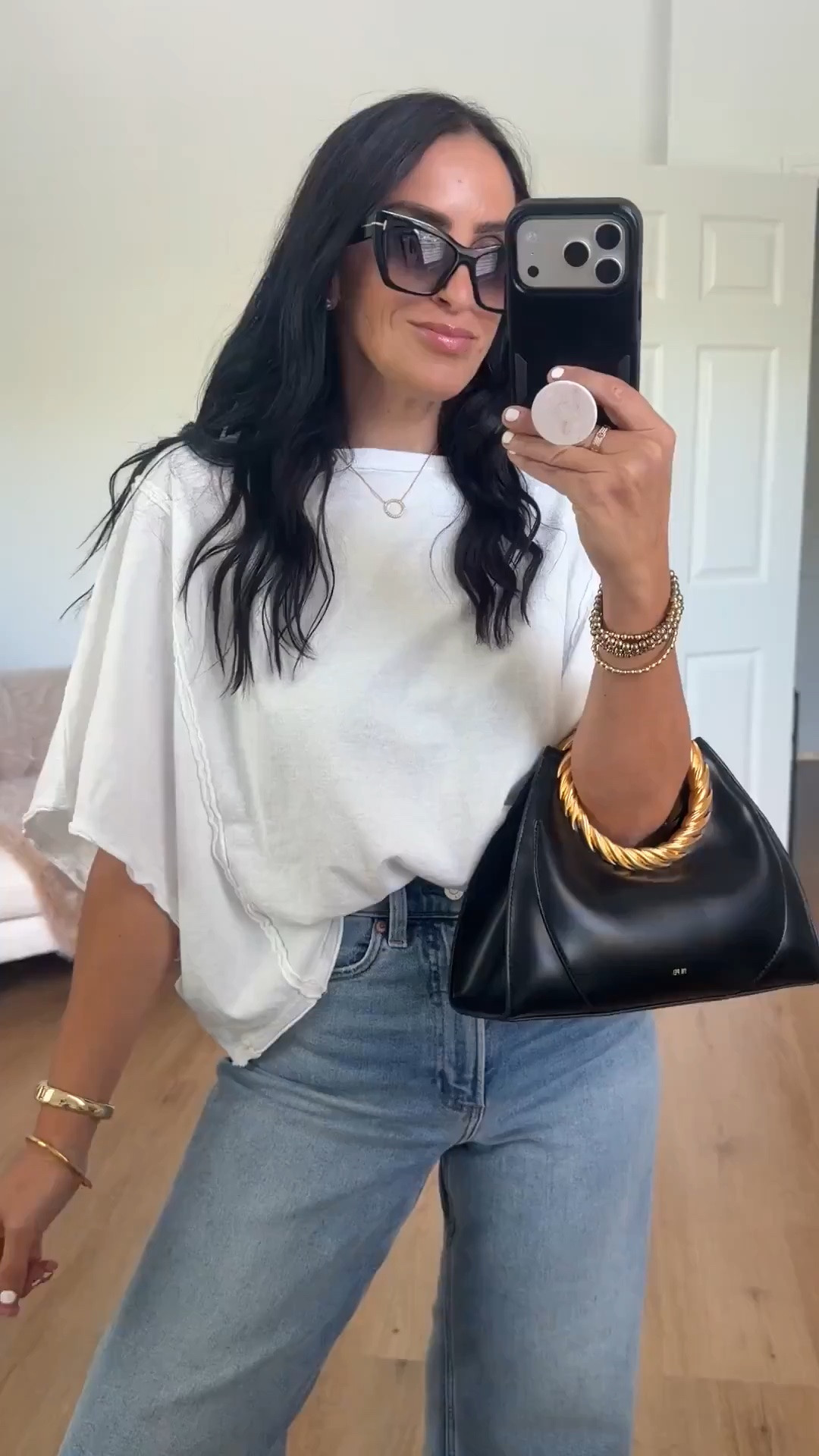 Free people we the free next level white tee wearing size small now 40% off Pistola