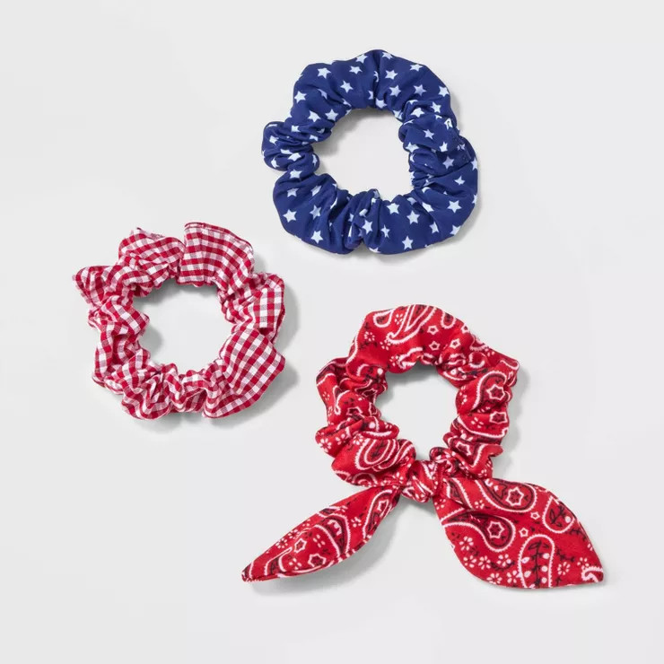 Americana Paisley Star Hair Twisters with Bow Set 3pc | Target