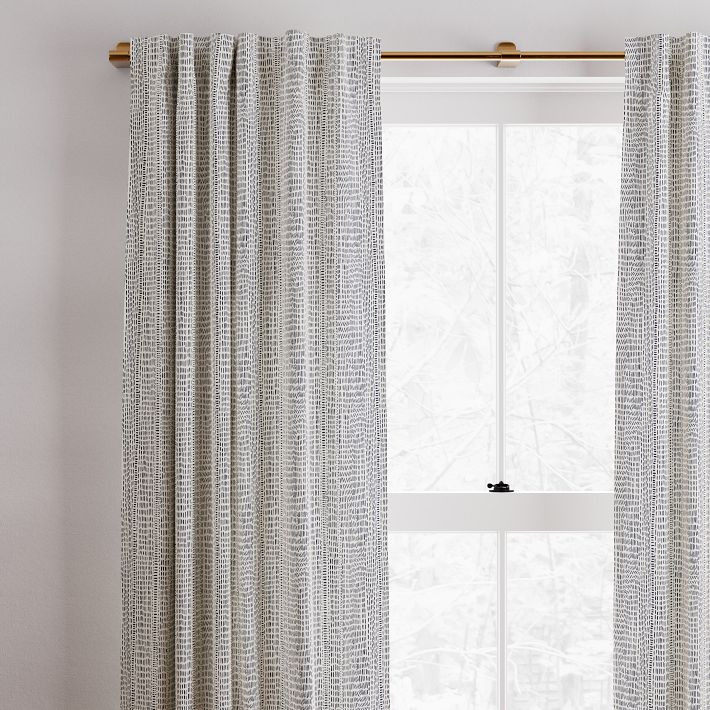 Cotton Canvas Bomu Curtains (Set of 2) | West Elm (US)