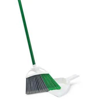 Libman 11.38-in Poly Fiber Multi-surface Angle with Dustpan Upright Broom | Lowe's