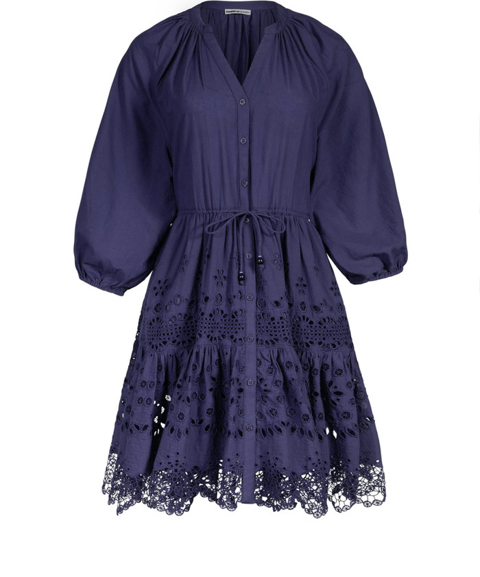 Sam Balloon Sleeve Elastic-Waist Mini Shirtdress | Nordstrom