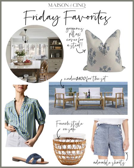 This week’s Friday Favorites includes gorgeous outdoor furniture for a steal, pretty shorts and sandals, rattan decor pieces on sale, amazing Amazon finds, and more!

#homedecor #springdecor #summerdecor #springoutfit #summeroutfit #whitedress #springdress #weddingguestdress outdoorfurniture #throwpillow #tray #shorts #rusticvase 

#LTKhome #LTKfindsunder50 

#LTKSeasonal