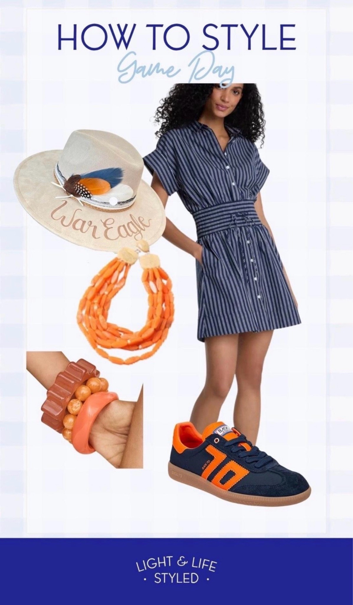Game day is just around the corner and I hope to bring you more game day look this dress is on sale and it is so cute. Would look perfect with these back 70s shoes and a pop of colored jewelry whether you are Auburn or any other college with Navy this one is so good.