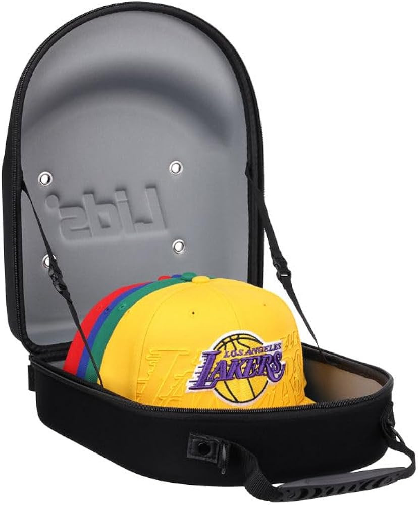 Lids Cap Luggage Container(Black Exterior/Grey Interior) - Durable Storage for Baseball Caps, Hat... | Amazon (US)