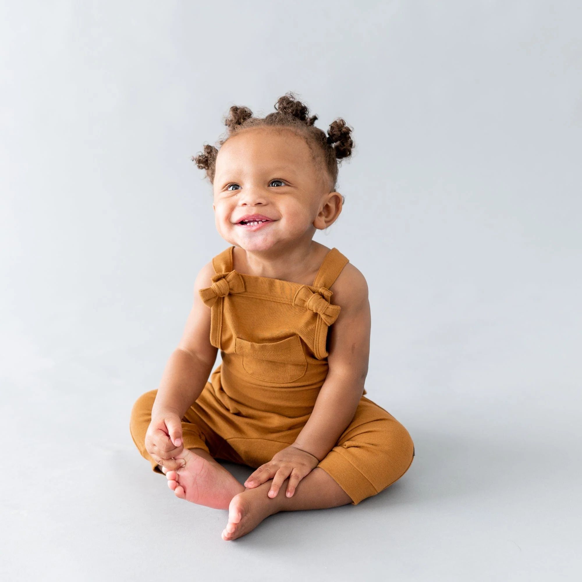 Bamboo Jersey Overall in Nutmeg | Kyte BABY