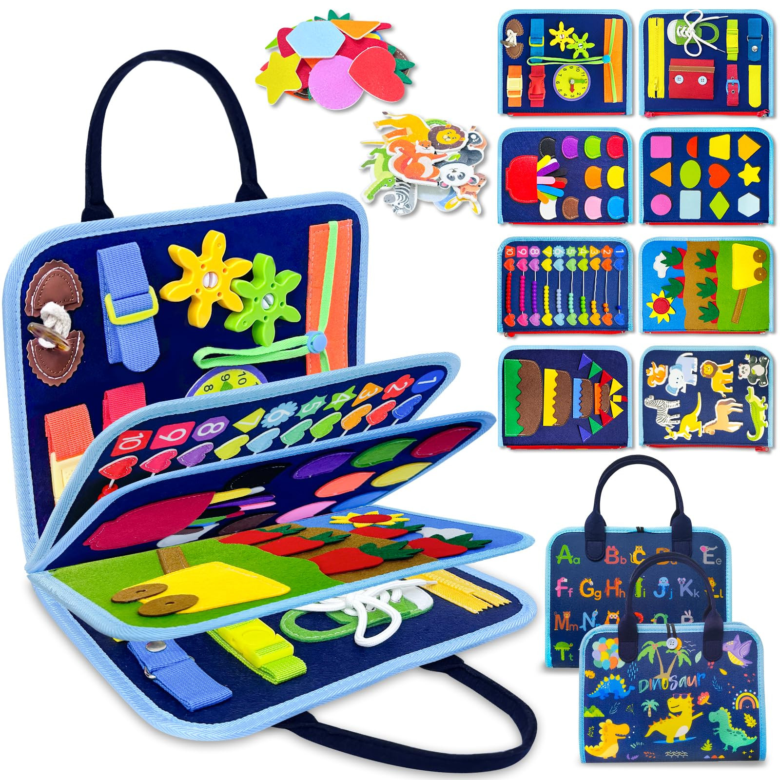 Exorany Busy Board Montessori Toys for Toddler Boy Birthday Gifts, Busy Book Sensory Learning Toy... | Amazon (US)