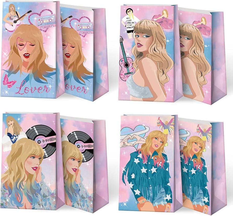 BENROMA Taylor Party Decorations Taylor Gifts Paper Bags with 4 Styles swiftiet birthday decorati... | Amazon (US)