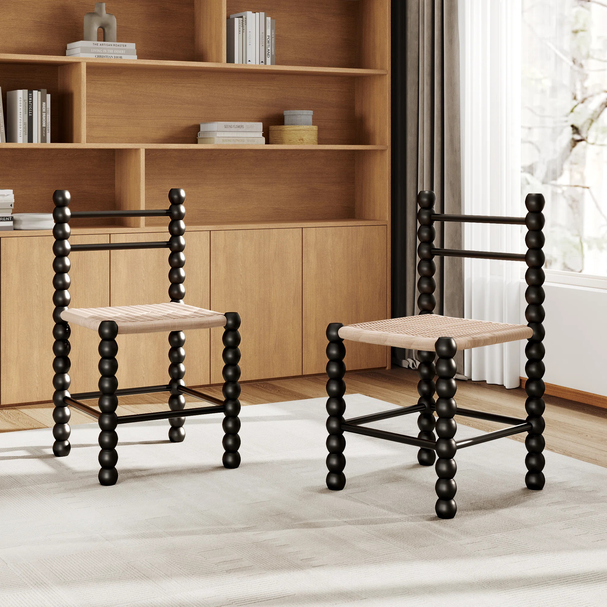 2 Piece-Modern Style Solid Wood Frame Beaded Side Dining ChairsByCanora Grey3.0Rated 3 out of 5 s... | Wayfair North America