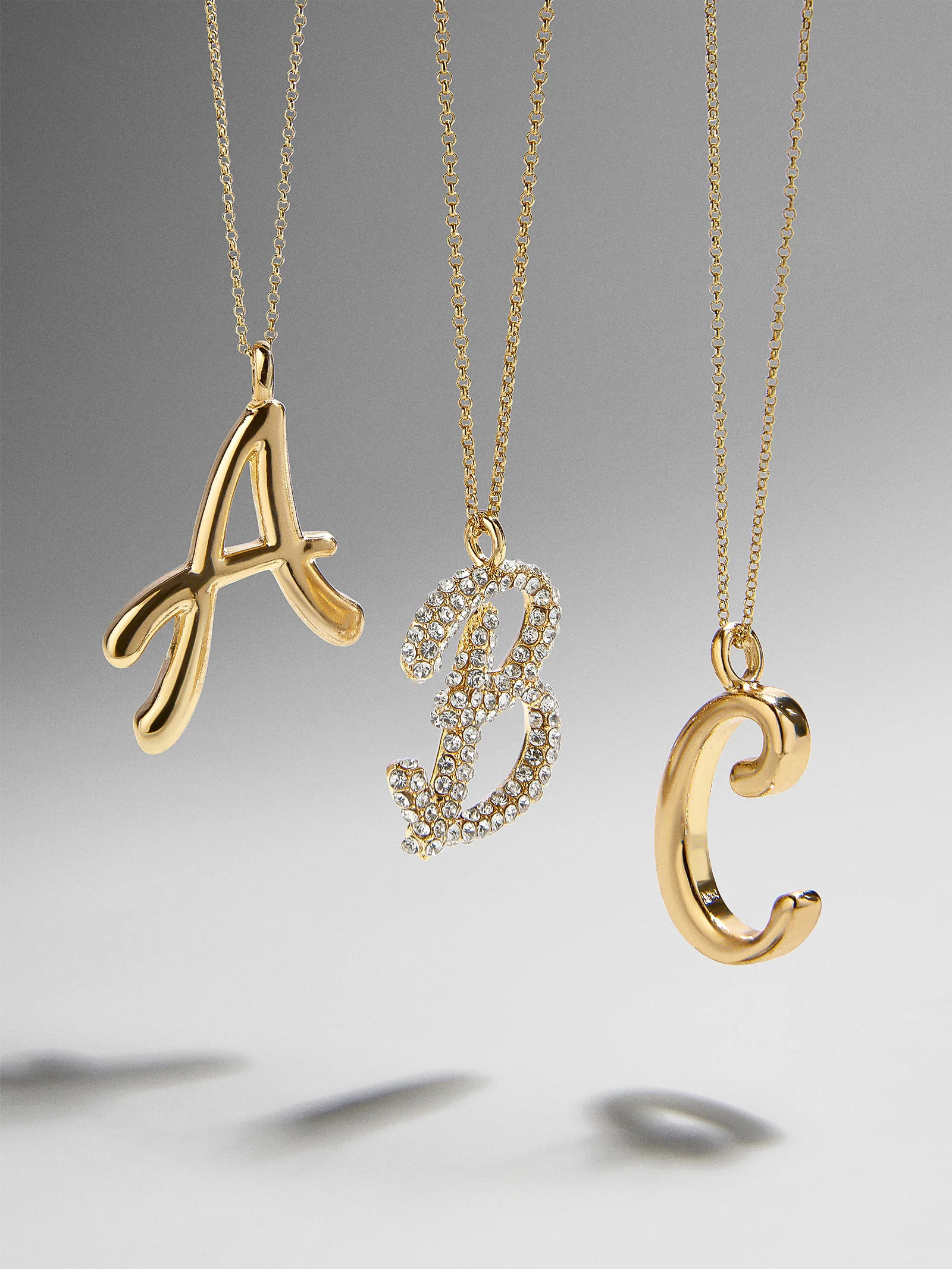 Signature Initial Necklace - Gold/Pavé | BaubleBar