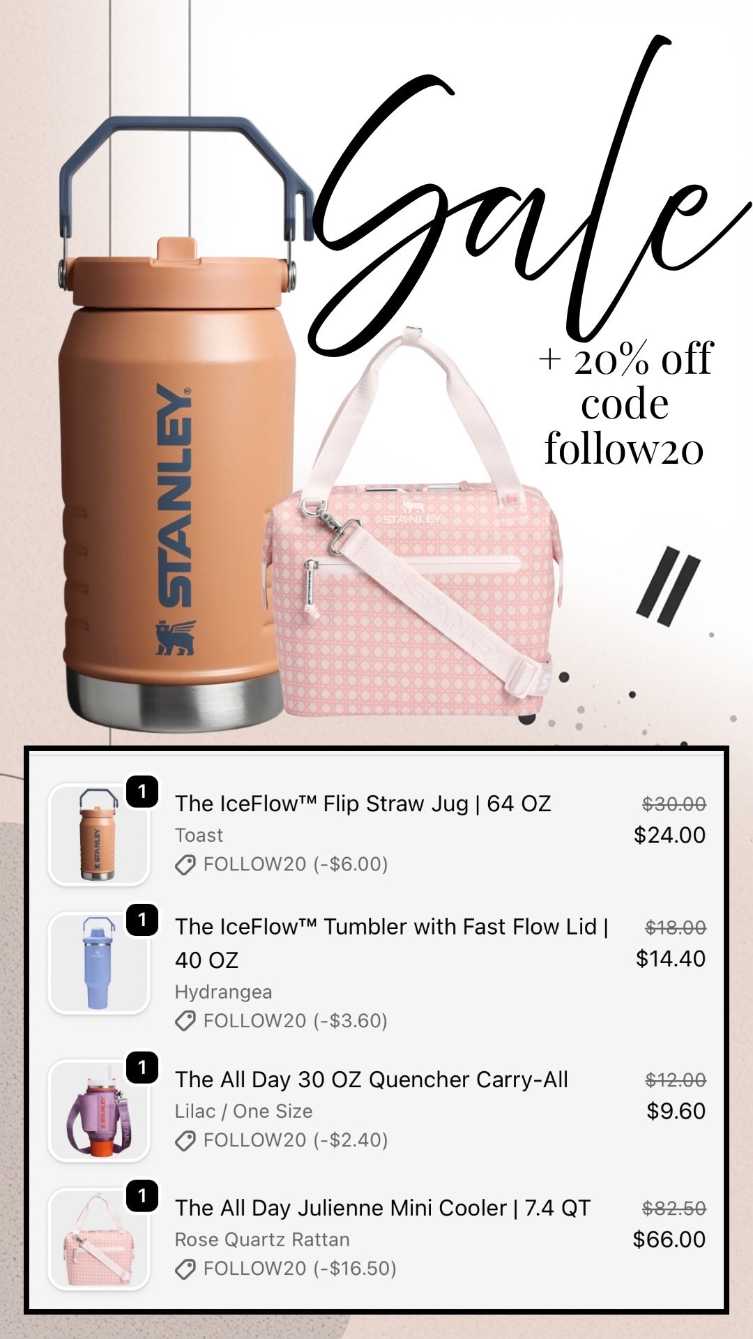 Use code follow20

#LTKSaleAlert