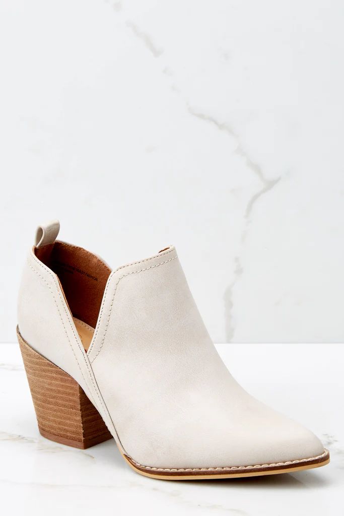 Change The Tempo Sand Ankle Booties | Red Dress 