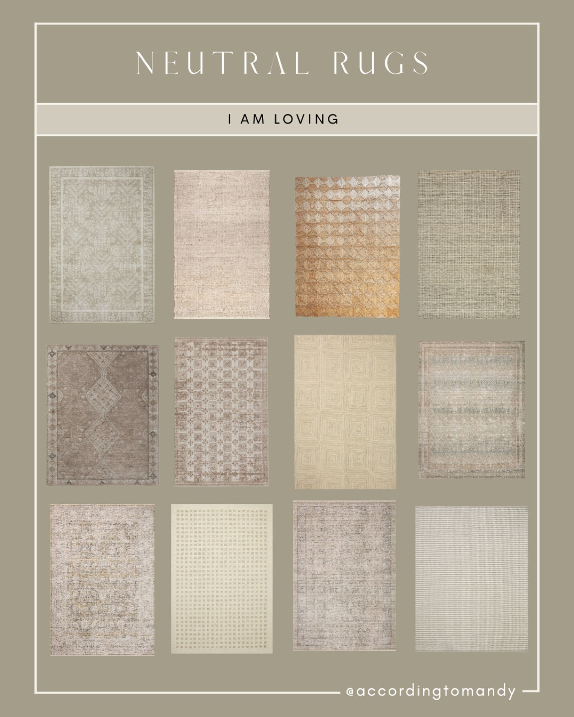 Neutral rugs 

#LTKhome #LTKFind