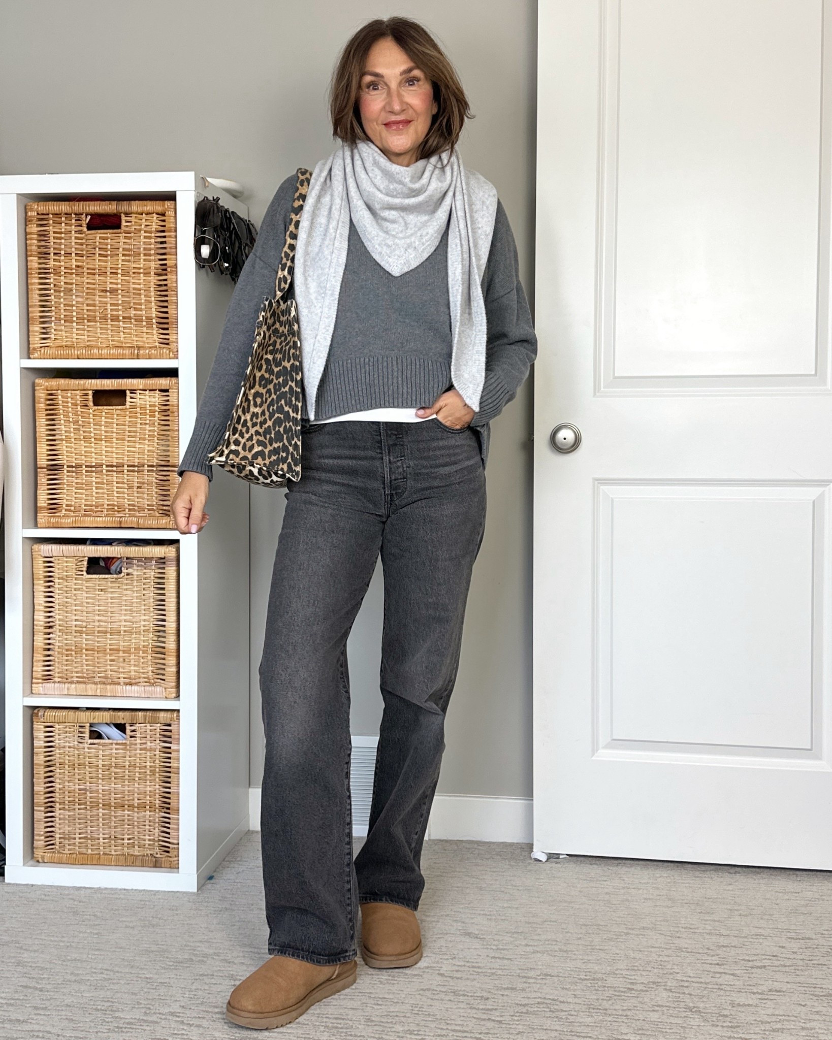 Love pairing beige and grey!
Wearing my usual size 27 in the jeans and small in the sweater. Also linked my cashmere triangle scarf, leopard bag and Uggs (plus the spray I use to make them waterproof)


#LTKootd #LTKSeasonal #LTKOver40