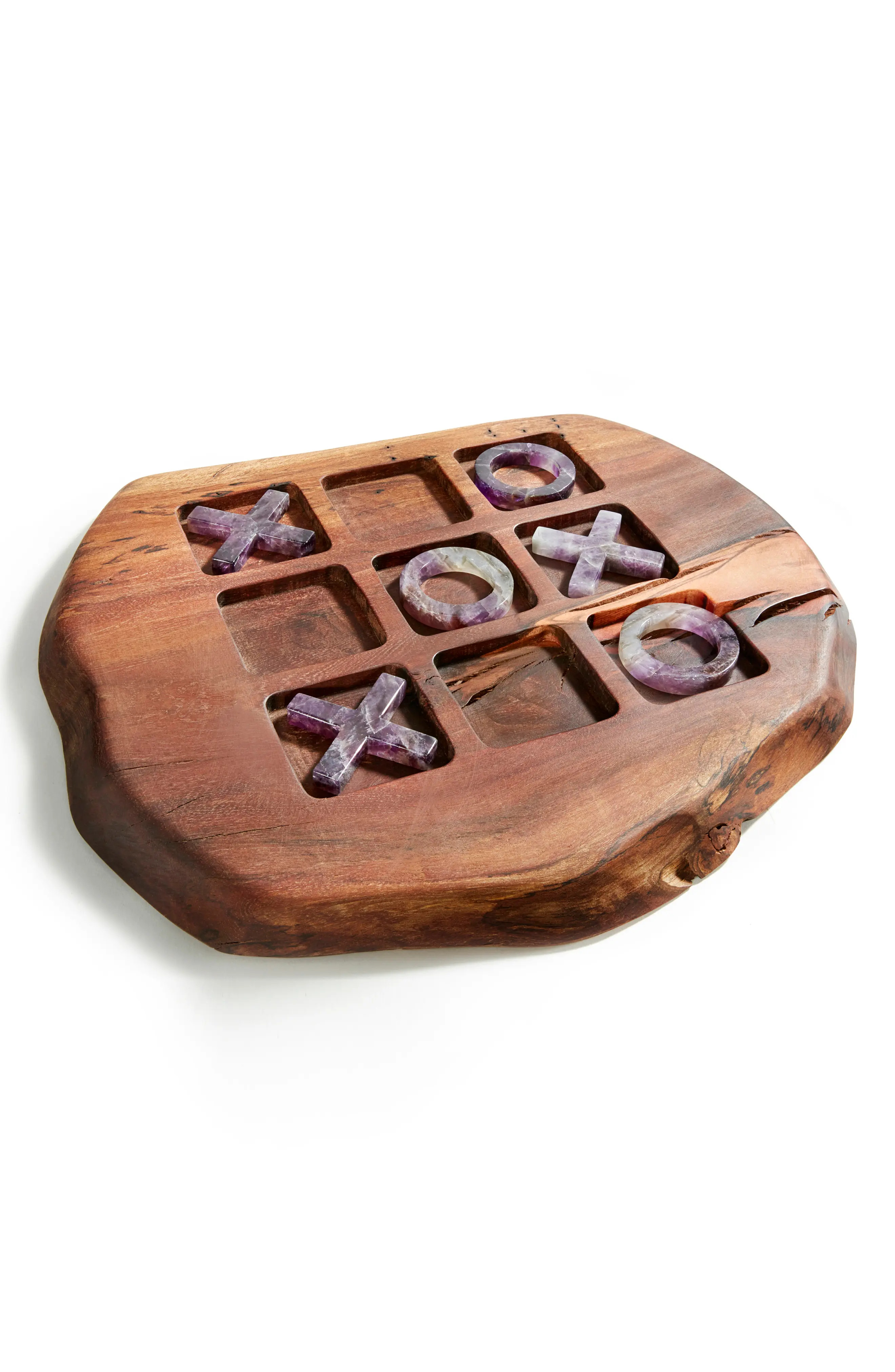 ANNA New York Afora Wood & Amethyst Tic Tac Toe Set in Cape Amethyst at Nordstrom | Nordstrom