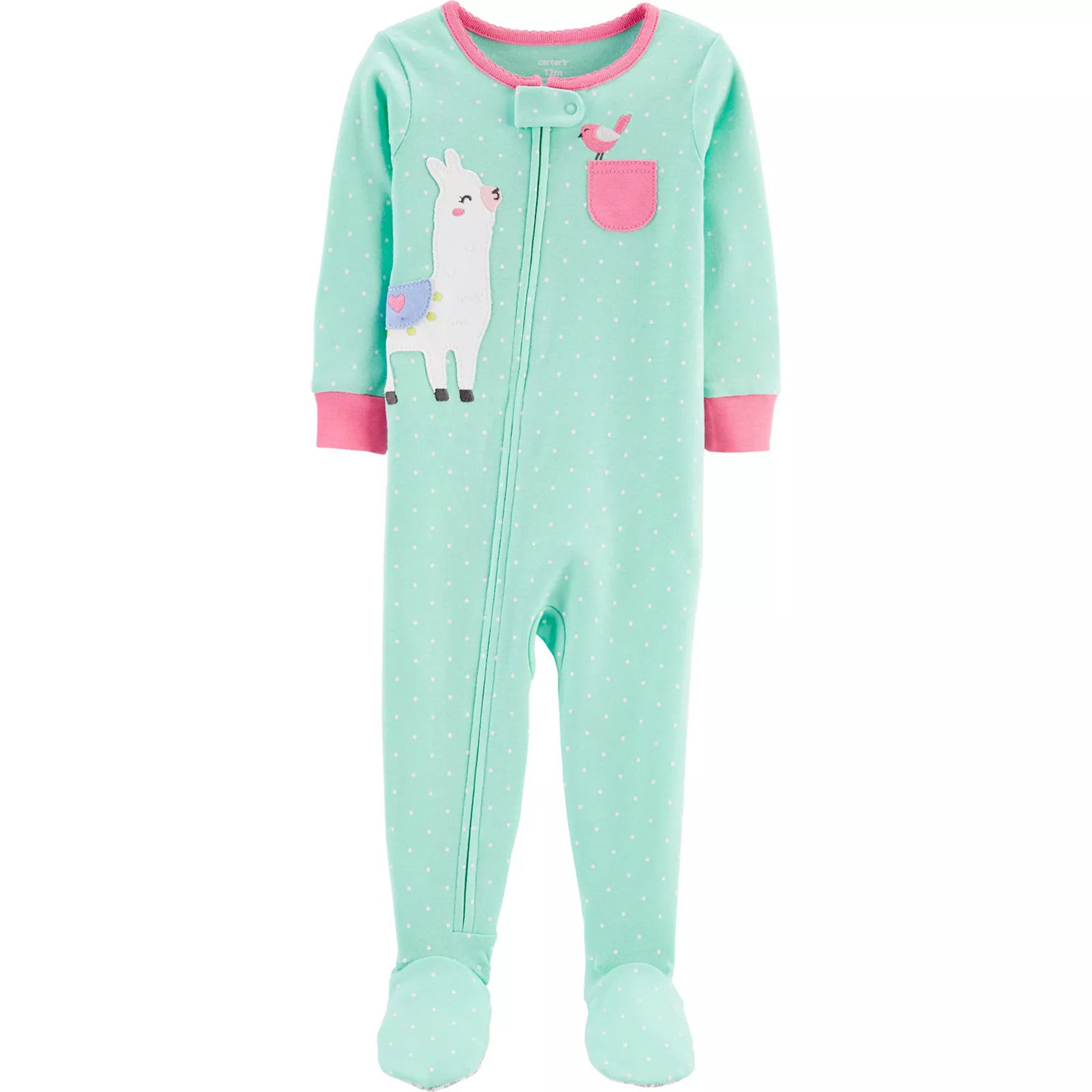 Baby Girl Carter's 1-Piece Llama Snug Fit Cotton Footie Pajamas, Infant Girl's, Size: 18 Months, Tur | Kohl's