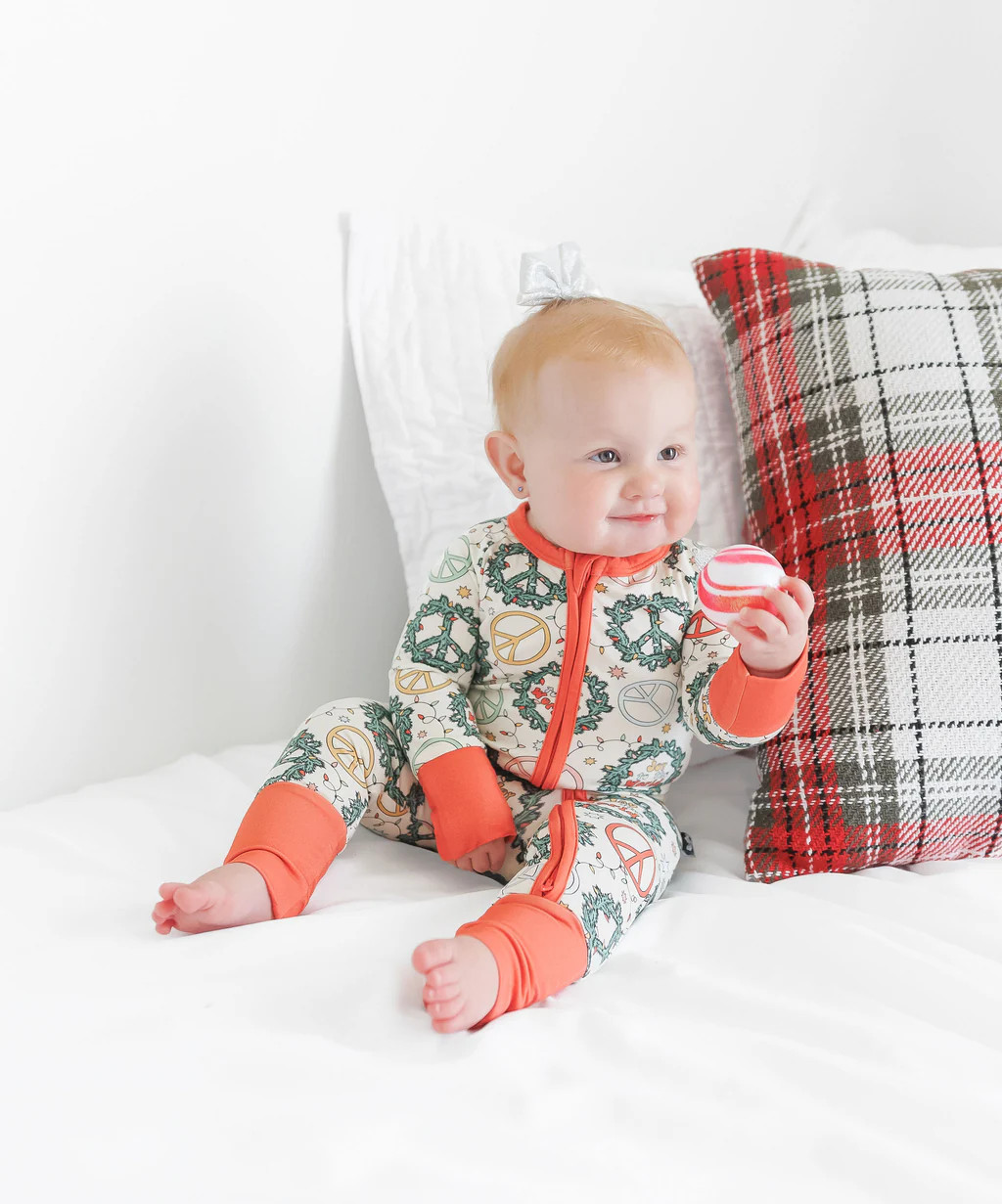 ZIP ROMPER - Christmas Peace | millie + roo