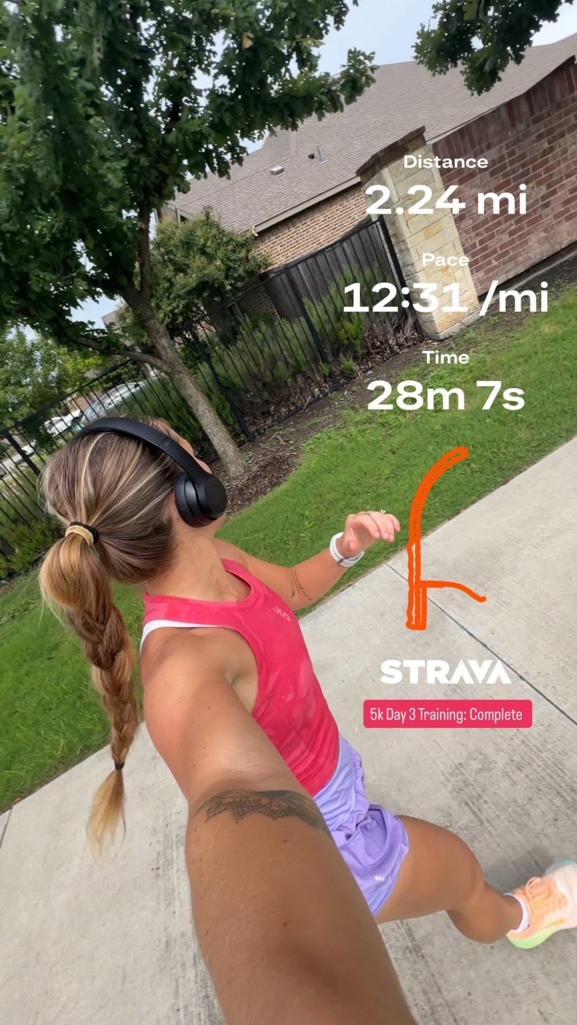 Mid-run and feeling good 💕 This summer running outfit has been on repeat—lightweight, breathable, and affordable. I’m wearing a pink fitted athletic tank, purple running shorts, and my go-to bright running shoes. It’s colorful, cute, and casual enough for daily walks, runs, or stroller jogs.

I always get asked about my running braid and headphones—linking everything here from the outfit to the gear I wear to make running feel fun and doable, even on busy days. Perfect for beginner runners, moms getting back into movement, or anyone building their fitness routine this season!

#LTKRunning #LTKFitness #AffordableActivewear #RunningOutfitIdeas #SummerWorkoutOutfit #LTKUnder50 #ActiveMomStyle #ColorfulWorkoutClothes #BeginnerRunnerStyle #HealthyMomOutfits #RunningGear #LTKWellness #PostpartumRunning #FitMomLook

#LTKActive #LTKStyleTip #LTKFindsUnder50
