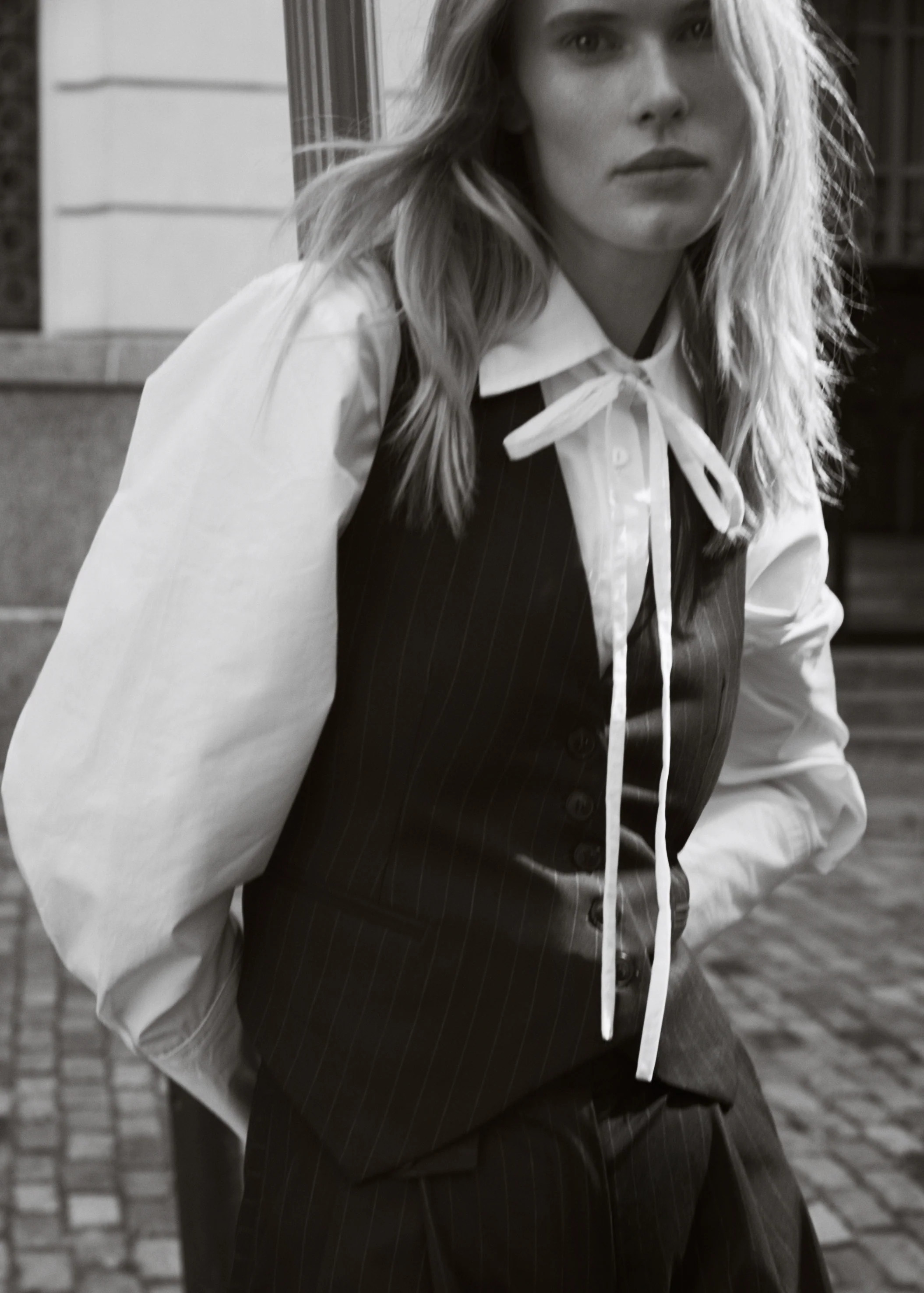 Sempe - White Cotton Necktie Shirt | ALOHAS | Alohas AU