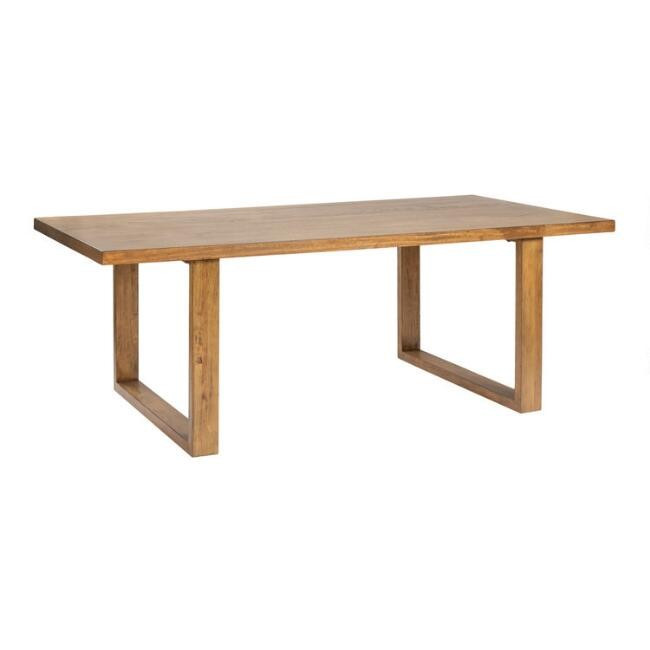 Vintage Acorn Wood U Base Caspian Dining Table | World Market
