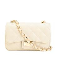 Made In Italy Leather Quilted Crossbody | TJ Maxx