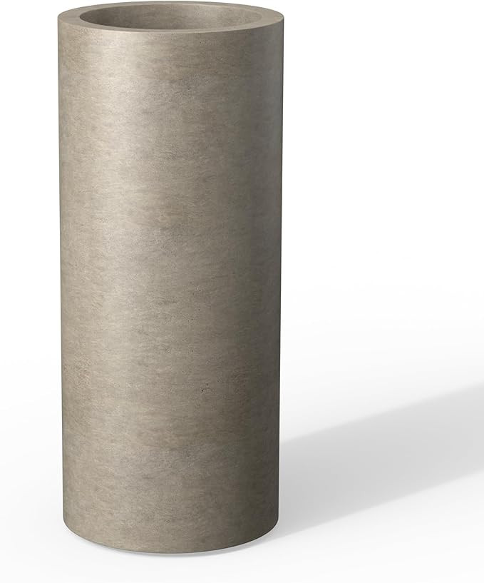 Kante 18.9 Inch Tall Cylindrical Planter, Large Round Plant Pots with Drainage Hole, Made with Co... | Amazon (US)