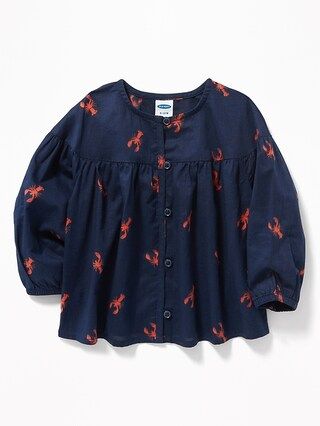 Lobster-Print Button-Front Shirt for Baby | Old Navy US